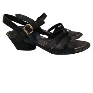 🌿 Born Black Leather Strappy Sandals – Women’s Size 8 (Leather Lined) 🌿